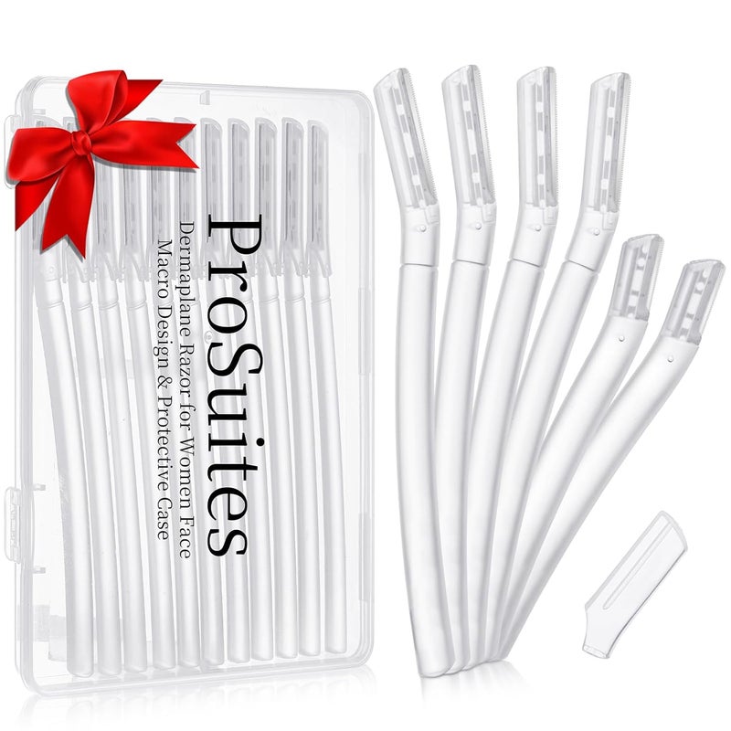 ProSuites 16 Count Dermaplane Razor for Women Face, Professional Facial & Eyebrow Hair Remover, Gentle Skin Exfoliation with Precision Blades，Transparent - Image 1